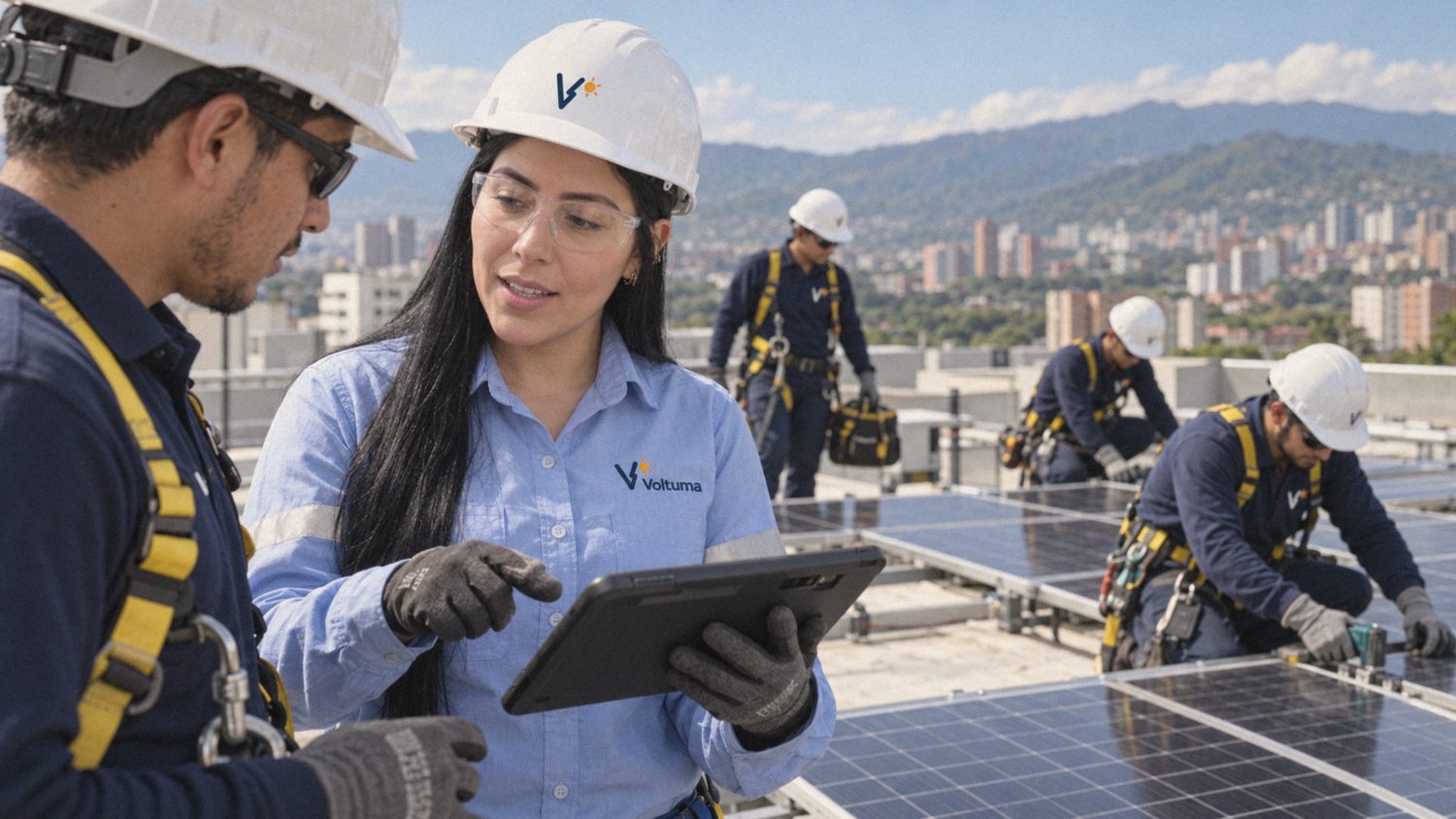 Imagen ilustrativa de la instalación de paneles solares sobre una cubierta
